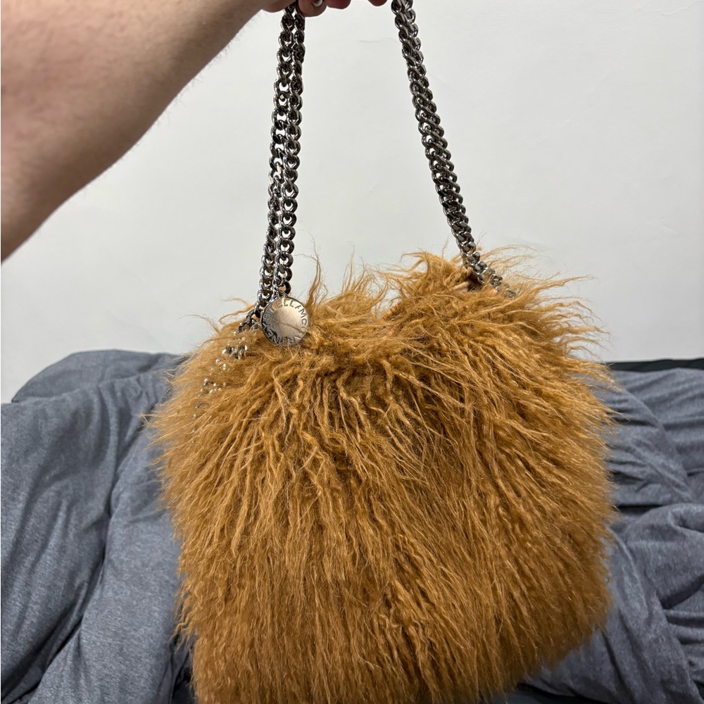 Stella McCartney Faux Fur Chain Strap Bag